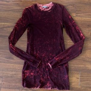 Cotton citizen long sleeve dress - red ombré